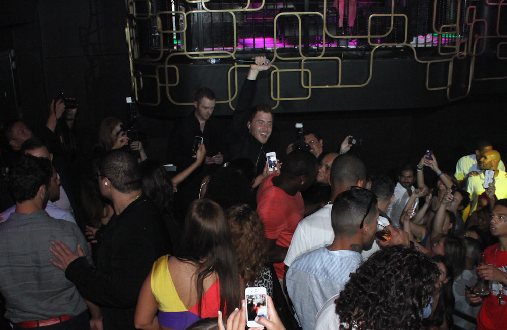 Mike Posner performing at The Bank Nightclub for DJ E-Man's Birthday Celebration in Las Vegas, NV 5/24/14
Photo by thebanklasvegas.com
