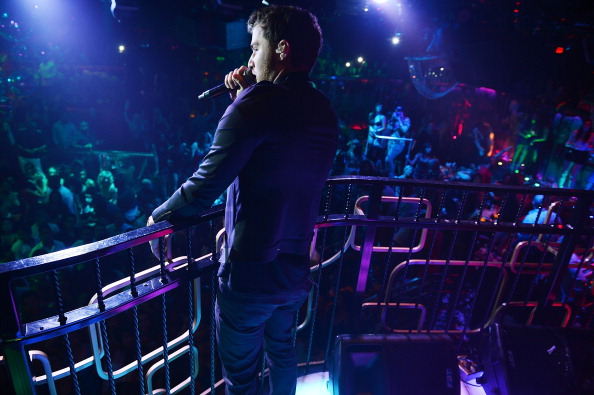 Mike Posner performing at The Bank Nightclub for DJ E-Man's Birthday Celebration in Las Vegas, NV 5/24/14
