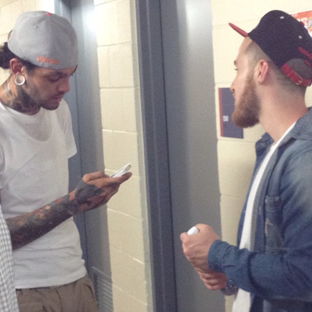 Travie McCoy and Mike Posner
Photo by Aaron Coney
