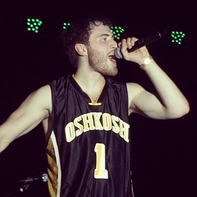 Mike Posner performing at Bye Gosh Fest 2014 at UW Oshkosh in Oshkosh, WI 5/8/14
Instagram @lexxiwalters
