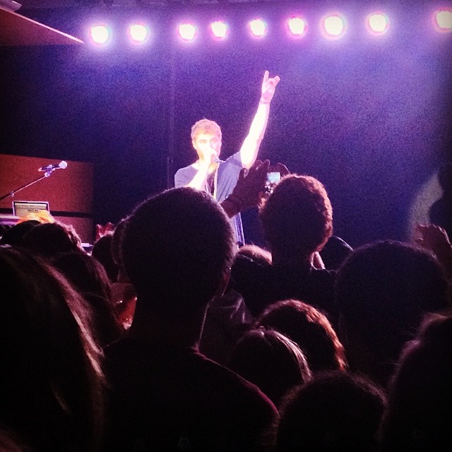Mike Posner performing at Bye Gosh Fest 2014 at UW Oshkosh in Oshkosh, WI 5/8/14
Instagram @jessicurrr94
