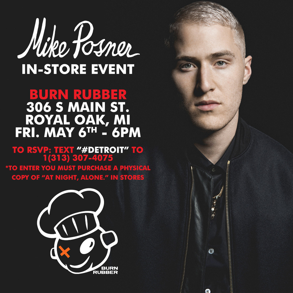 Mike Posner In-Store Event at Burn Rubber - May 6