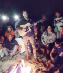 Mike Posner at Flying Point Beach in Southampton, NY on June 10, 2015