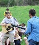 Mike Posner and Matthew Greenberg performing at Nichols Arboretum in Ann Arbor, MI