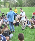 Mike Posner and Matthew Greenberg performing at Nichols Arboretum in Ann Arbor, MI