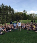 Mike Posner and Matthew Greenberg performing at Nichols Arboretum in Ann Arbor, MI