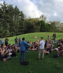 Mike Posner and Matthew Greenberg performing at Nichols Arboretum in Ann Arbor, MI