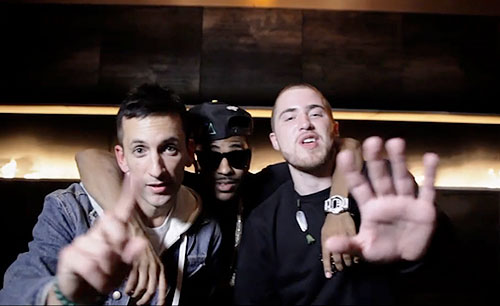 Clinton Sparks, Big Sean & Mike Posner filming music video "Ambiguous" in October 2010
