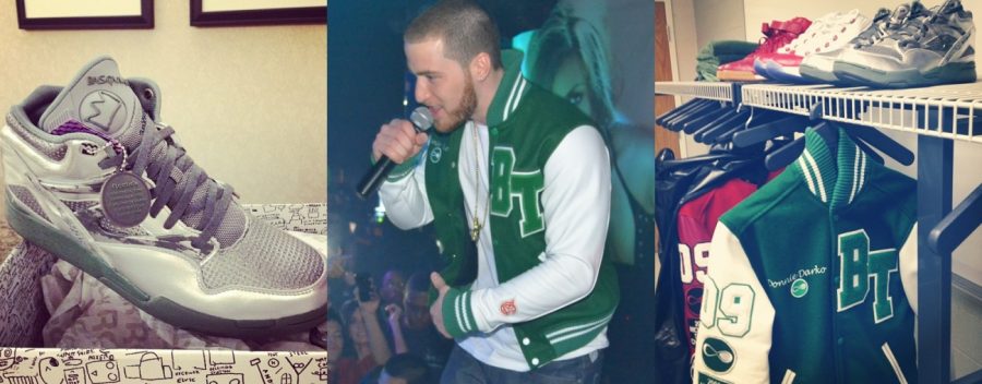 Mike Posner’s Reebok Basquiat Sneakers, ‘Donnie Darko’ Letterman Jacket