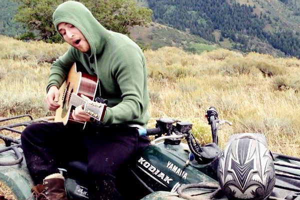 Mike Posner Sings and Plays Guitar in the Utah Mountains