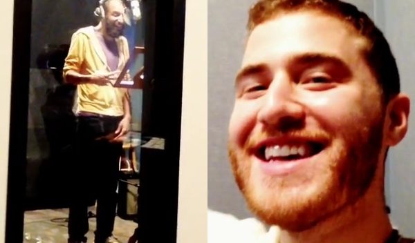 Mike Posner and Jacob Luttrell in the Studio