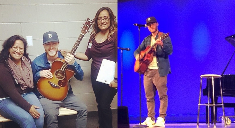 Mike Posner Visits Grand Terrace High School