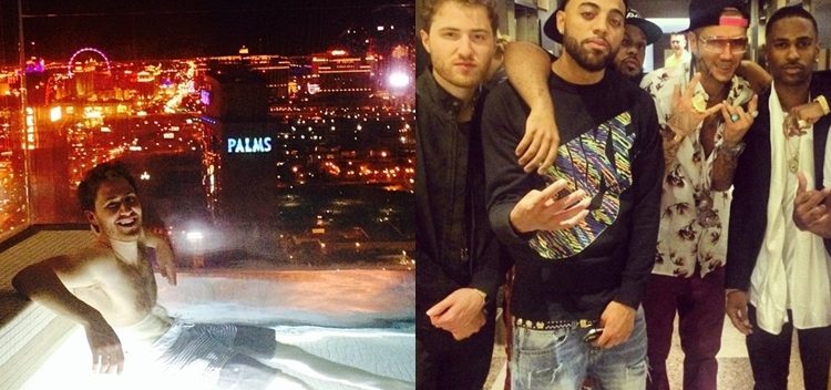 Mike Posner in Las Vegas with Friends