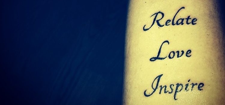 Fan #3 Gets Tattoo of Mike Posner’s Motto ‘Relate. Love. Inspire.’