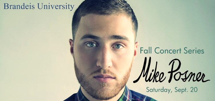 Mike Posner to Perform at Brandeis University