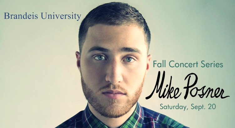 Mike Posner to Perform at Brandeis University