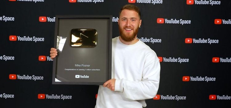 Mike Posner Receives YouTube Gold Play Button Award