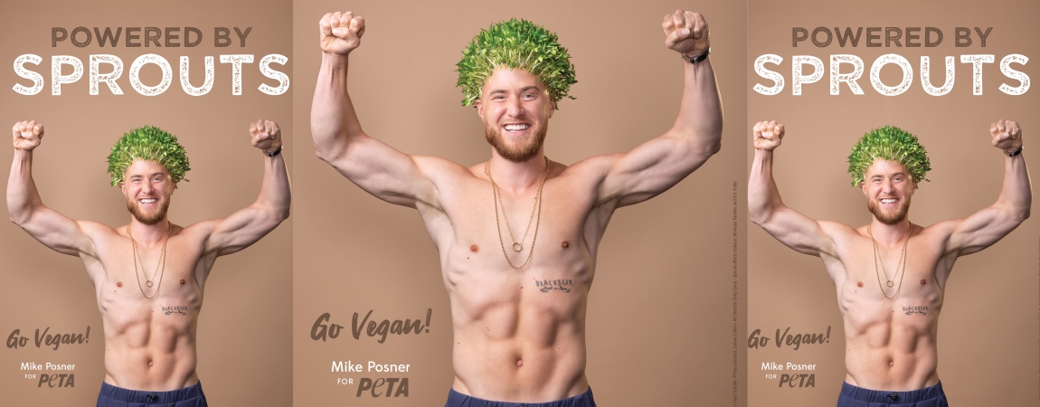 Mike Posner Joins PETA's Powered By Sprouts Vegan Campaign