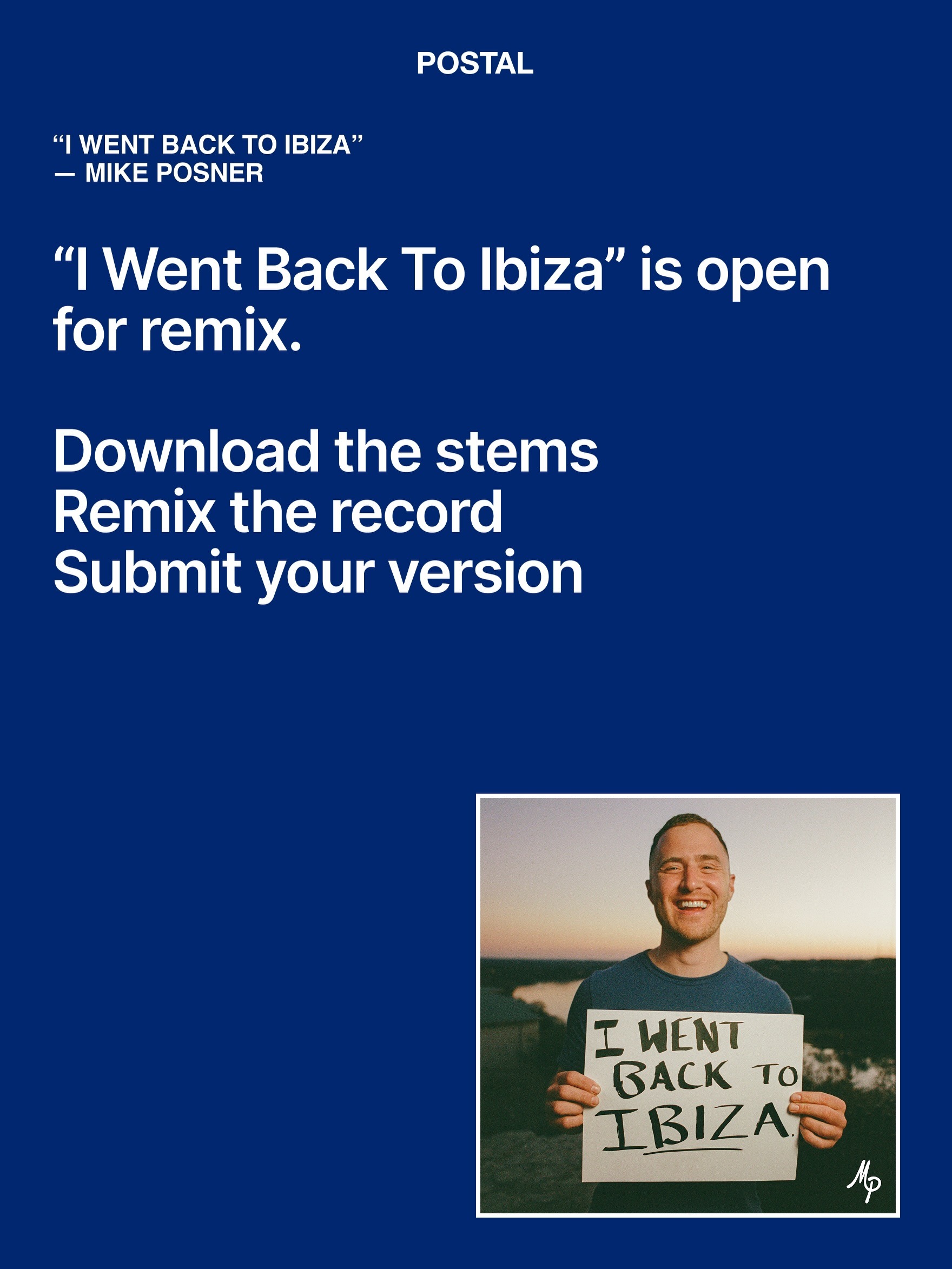 Mike Posner Invites Producers to Remix “I Went Back To Ibiza”